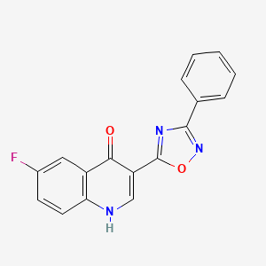 6-fluoro-3-(3-phenyl-1,2,4-oxadiazol-5-yl)quinolin-4(1H)-one