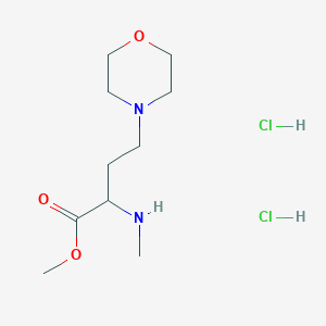 molecular formula C10H22Cl2N2O3 B3004715 Methyl 2-(methylamino)-4-morpholin-4-ylbutanoate;dihydrochloride CAS No. 2460750-48-3