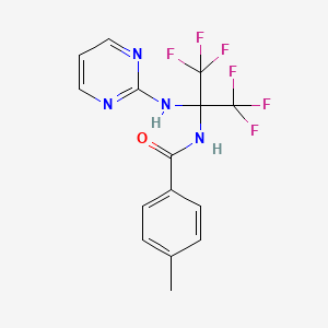 N-[1,1,1,3,3,3-hexafluoro-2-(pyrimidin-2-ylamino)propan-2-yl]-4-methylbenzamide