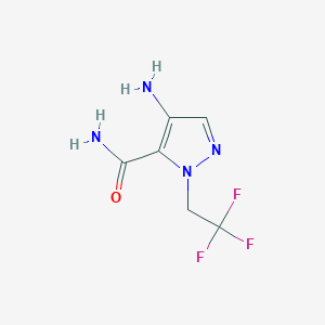 molecular formula C6H7F3N4O B3004720 4-Amino-1-(2,2,2-trifluoroethyl)-1H-pyrazole-5-carboxamide CAS No. 2101196-43-2
