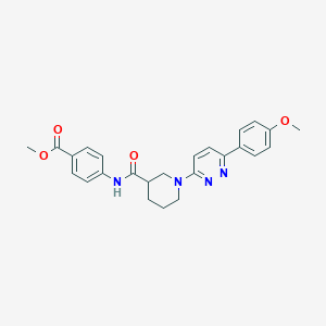 molecular formula C25H26N4O4 B3004722 Methyl 4-(1-(6-(4-methoxyphenyl)pyridazin-3-yl)piperidine-3-carboxamido)benzoate CAS No. 1105231-65-9