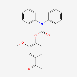molecular formula C22H19NO4 B3004729 4-Acetyl-2-methoxyphenyl diphenylcarbamate CAS No. 501104-78-5