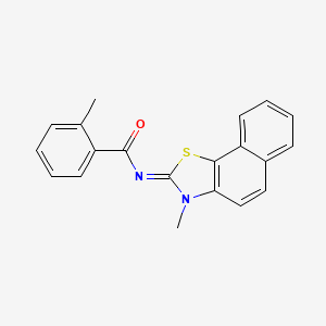 (E)-2-methyl-N-(3-methylnaphtho[2,1-d]thiazol-2(3H)-ylidene)benzamide