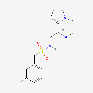 molecular formula C17H25N3O2S B3004759 N-(2-(dimethylamino)-2-(1-methyl-1H-pyrrol-2-yl)ethyl)-1-(m-tolyl)methanesulfonamide CAS No. 1049419-28-4