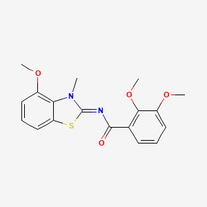 molecular formula C18H18N2O4S B3004761 (E)-2,3-dimethoxy-N-(4-methoxy-3-methylbenzo[d]thiazol-2(3H)-ylidene)benzamide CAS No. 895441-99-3