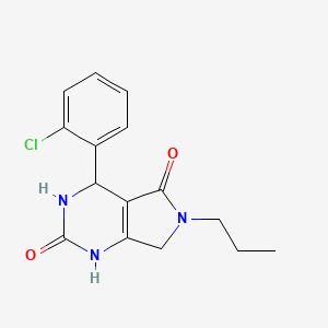 molecular formula C15H16ClN3O2 B3004771 4-(2-氯苯基)-6-丙基-3,4,6,7-四氢-1H-吡咯并[3,4-d]嘧啶-2,5-二酮 CAS No. 875159-02-7