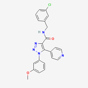 molecular formula C22H18ClN5O2 B3004774 N-(3-chlorobenzyl)-1-(3-methoxyphenyl)-5-(pyridin-4-yl)-1H-1,2,3-triazole-4-carboxamide CAS No. 1326854-72-1