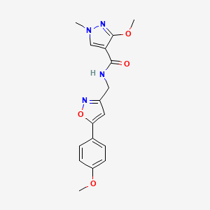 3-methoxy-N-((5-(4-methoxyphenyl)isoxazol-3-yl)methyl)-1-methyl-1H-pyrazole-4-carboxamide