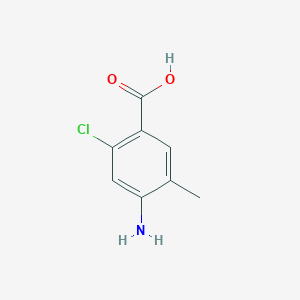 molecular formula C8H8ClNO2 B3004778 4-Amino-2-chloro-5-methylbenzoic acid CAS No. 1357944-41-2