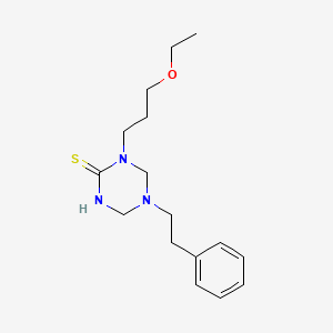 1-(3-Ethoxypropyl)-5-phenethyl-1,3,5-triazinane-2-thione