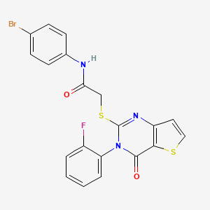 N-(4-bromophenyl)-2-{[3-(2-fluorophenyl)-4-oxo-3,4-dihydrothieno[3,2-d]pyrimidin-2-yl]sulfanyl}acetamide
