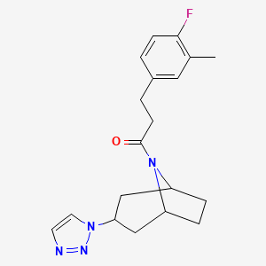 1-((1R,5S)-3-(1H-1,2,3-triazol-1-yl)-8-azabicyclo[3.2.1]octan-8-yl)-3-(4-fluoro-3-methylphenyl)propan-1-one