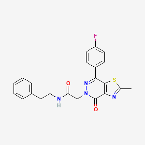 2-(7-(4-fluorophenyl)-2-methyl-4-oxothiazolo[4,5-d]pyridazin-5(4H)-yl)-N-phenethylacetamide