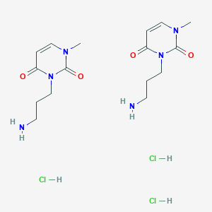 3-(3-Aminopropyl)-1-methylpyrimidine-2,4-dione;trihydrochloride