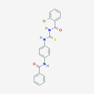 molecular formula C21H16BrN3O2S B300480 N-[4-({[(2-bromobenzoyl)amino]carbothioyl}amino)phenyl]benzamide 