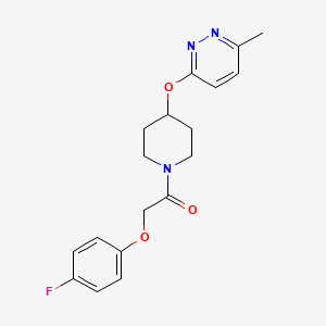 2-(4-Fluorophenoxy)-1-(4-((6-methylpyridazin-3-yl)oxy)piperidin-1-yl)ethanone