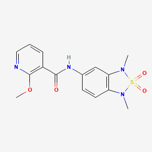 N-(1,3-dimethyl-2,2-dioxido-1,3-dihydrobenzo[c][1,2,5]thiadiazol-5-yl)-2-methoxynicotinamide