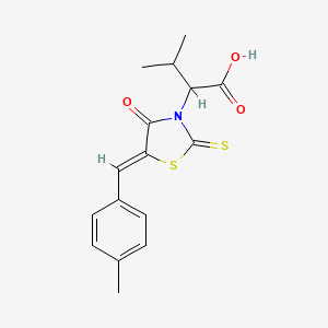 3-methyl-2-[(5Z)-5-(4-methylbenzylidene)-4-oxo-2-thioxo-1,3-thiazolidin-3-yl]butanoic acid