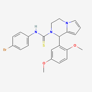 molecular formula C22H22BrN3O2S B3004805 N-(4-bromophenyl)-1-(2,5-dimethoxyphenyl)-3,4-dihydropyrrolo[1,2-a]pyrazine-2(1H)-carbothioamide CAS No. 393831-19-1