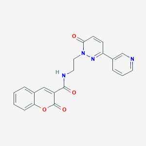 2-oxo-N-(2-(6-oxo-3-(pyridin-3-yl)pyridazin-1(6H)-yl)ethyl)-2H-chromene-3-carboxamide