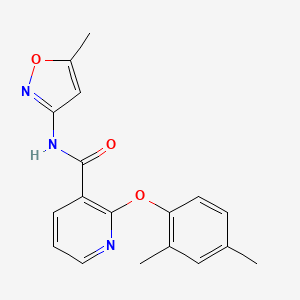 molecular formula C18H17N3O3 B3004825 2-(2,4-二甲基苯氧基)-N-(5-甲基-1,2-恶唑-3-基)吡啶-3-甲酰胺 CAS No. 1023435-45-1