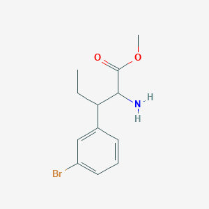 molecular formula C12H16BrNO2 B3004827 Methyl 2-amino-3-(3-bromophenyl)pentanoate CAS No. 2148556-87-8