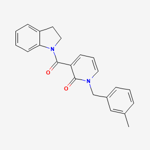 molecular formula C22H20N2O2 B3004831 3-(indoline-1-carbonyl)-1-(3-methylbenzyl)pyridin-2(1H)-one CAS No. 899948-01-7