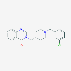 3-[[1-[(3-Chlorophenyl)methyl]piperidin-4-yl]methyl]quinazolin-4-one