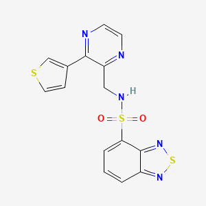 N-((3-(thiophen-3-yl)pyrazin-2-yl)methyl)benzo[c][1,2,5]thiadiazole-4-sulfonamide