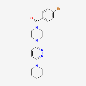 molecular formula C20H24BrN5O B3004864 (4-Bromophenyl)(4-(6-(piperidin-1-yl)pyridazin-3-yl)piperazin-1-yl)methanone CAS No. 886896-57-7