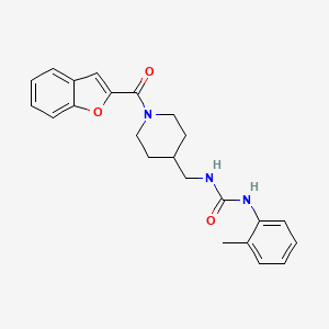 molecular formula C23H25N3O3 B3004866 1-((1-(Benzofuran-2-carbonyl)piperidin-4-yl)methyl)-3-(o-tolyl)urea CAS No. 1234948-63-0
