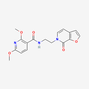 molecular formula C17H17N3O5 B3004867 2,6-dimethoxy-N-(2-(7-oxofuro[2,3-c]pyridin-6(7H)-yl)ethyl)nicotinamide CAS No. 2034322-91-1