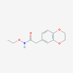 molecular formula C12H15NO4 B3004877 2-(2,3-dihydro-1,4-benzodioxin-6-yl)-N-ethoxyacetamide CAS No. 1181533-47-0
