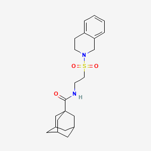 (3r,5r,7r)-N-(2-((3,4-dihydroisoquinolin-2(1H)-yl)sulfonyl)ethyl)adamantane-1-carboxamide