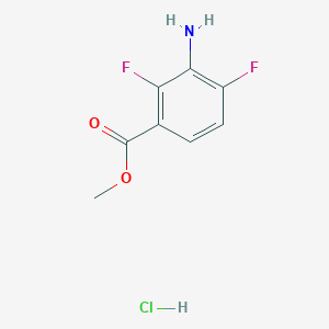 molecular formula C8H8ClF2NO2 B3004880 Methyl 3-amino-2,4-difluorobenzoate;hydrochloride CAS No. 2460755-81-9