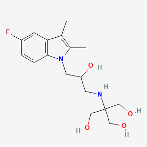 2-((3-(5-fluoro-2,3-dimethyl-1H-indol-1-yl)-2-hydroxypropyl)amino)-2-(hydroxymethyl)propane-1,3-diol