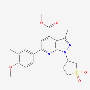 methyl 1-(1,1-dioxidotetrahydrothiophen-3-yl)-6-(4-methoxy-3-methylphenyl)-3-methyl-1H-pyrazolo[3,4-b]pyridine-4-carboxylate