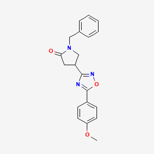 molecular formula C20H19N3O3 B3004886 1-Benzyl-4-[5-(4-methoxyphenyl)-1,2,4-oxadiazol-3-yl]pyrrolidin-2-one CAS No. 1170441-65-2