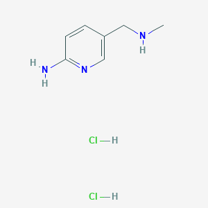 molecular formula C7H13Cl2N3 B3004890 5-(甲基氨基甲基)吡啶-2-胺；二盐酸盐 CAS No. 2309457-35-8