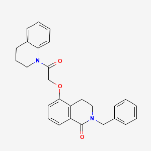 molecular formula C27H26N2O3 B3004896 2-benzyl-5-[2-(3,4-dihydro-2H-quinolin-1-yl)-2-oxoethoxy]-3,4-dihydroisoquinolin-1-one CAS No. 850905-48-5