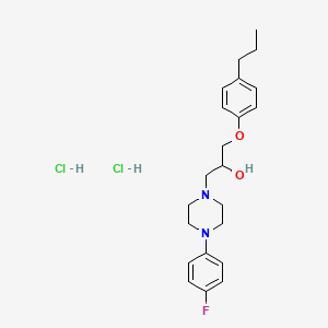 1-(4-(4-Fluorophenyl)piperazin-1-yl)-3-(4-propylphenoxy)propan-2-ol dihydrochloride