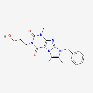 8-benzyl-3-(3-hydroxypropyl)-1,6,7-trimethyl-1H-imidazo[2,1-f]purine-2,4(3H,8H)-dione