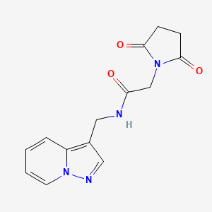 2-(2,5-dioxopyrrolidin-1-yl)-N-(pyrazolo[1,5-a]pyridin-3-ylmethyl)acetamide