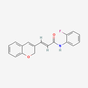 molecular formula C18H14FNO2 B3004921 (2E)-3-(2H-色满-3-基)-N-(2-氟苯基)丙-2-烯酰胺 CAS No. 887347-05-9