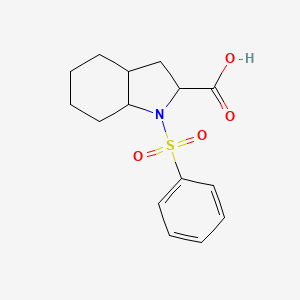 molecular formula C15H19NO4S B3004923 1-(benzenesulfonyl)-octahydro-1H-indole-2-carboxylic acid CAS No. 1009251-19-7
