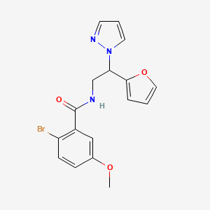 2-bromo-N-(2-(furan-2-yl)-2-(1H-pyrazol-1-yl)ethyl)-5-methoxybenzamide