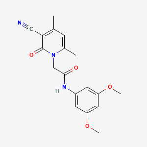 2-(3-cyano-4,6-dimethyl-2-oxopyridin-1(2H)-yl)-N-(3,5-dimethoxyphenyl)acetamide