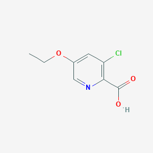 molecular formula C8H8ClNO3 B3004928 2-Pyridinecarboxylic acid, 3-chloro-5-ethoxy- CAS No. 1425842-80-3