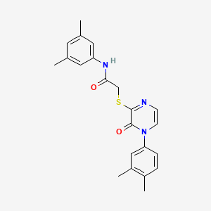 N-(3,5-dimethylphenyl)-2-[4-(3,4-dimethylphenyl)-3-oxopyrazin-2-yl]sulfanylacetamide