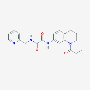 molecular formula C21H24N4O3 B3004945 N1-(1-isobutyryl-1,2,3,4-tetrahydroquinolin-7-yl)-N2-(pyridin-2-ylmethyl)oxalamide CAS No. 941945-44-4